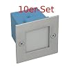 10er-Set Wandeinbaustrahler LED 230V Warm-Wei�