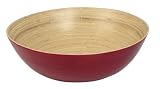 Ambiance Nature - 505985 - Saladier - Bambou Tressé - Rouge - Diamètre: 30 cm