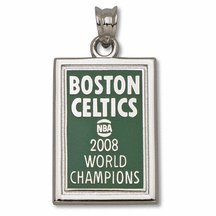 Sterling Silver 2008 NBA CHAMPIONSHIP BOSTON CELTICS BANNER 7/8" ENAMEL