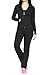Women Active Athletic Lounge 2 Piece Set Sweatpant and Zip Up Hoodie Jacket