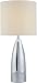 Elliptic Collection in Chrome Metal Ceramic Table Lamp