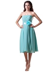 A-line Tea Length Chiffon  Dress