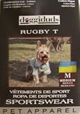 Vo-Toys Doggie Duds Rugby Striped Tee Cornflower Yellow Medium