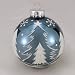 Pack of 24 Blue Glass Ball with White Tree & Snowflake Christmas Ornaments 3.25"