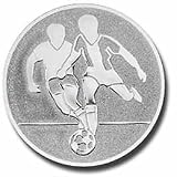 Pokal-Emblem Fussball Silber