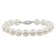 White Freshwater Cultured Pearl 9-10mm Bracelet w/ Sterling Silver Clasp