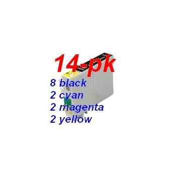 Set A Shopping Price Drop Alert For 14 Pack (8b/2c/2y/2m) for 69 T0691-t0692-t0693-t0694 T069120 T069220 T069320 T069420 Compatible Ink inkget Cartridges Use with Black Cyan Magenta Yellow