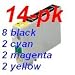 14 Pack (8b/2c/2y/2m) Refurbished for Epson 69 T0691-t0692-t0693-t0694 T069120 T069220 T069320 T069420 Compatible Ink Cartridges for Use with Epson Black Cyan Magenta Yellow