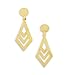 14k Bonded Gold Stud Cut Out Triangular Dangle title=