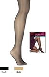 3-Pack Hanes Silk Reflections Tulle Net Hosiery 0B268, Black, AB