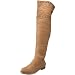 Miss Me Women's Fray-4 Over-The-Knee Boot,Tan,6 M US
