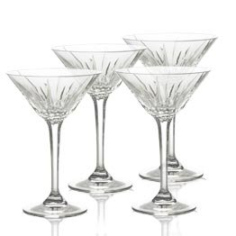 Mikasa Arctic Lights Crystal Martini Glasses, Set of 4