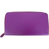 Plum Cherry Red Solid Colors Baekgaard Leather Brights Vivid Vibrant chic Genuine leather hold everything wallet