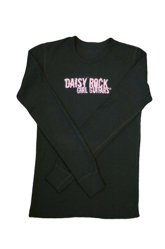 Daisy Rock Womens Long-Sleeved Thermal ,Black,Medium