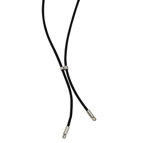 Zeeme Damen-Collier f&uuml;r 2 Charms Aus Schwarzem Leder Und 925/- Sterling Silber 360250122 Preisvergleich