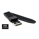 20mm MODENA Watch Breitling Style Black Rubber Watch band