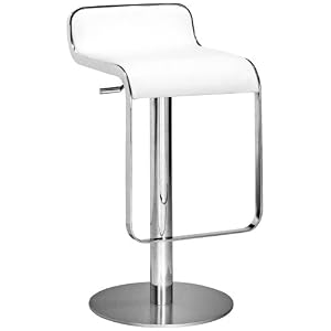 Zuo Modern Equino Barstool, White by Zuo Modern