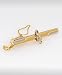 Music note and Violin bow metal plated Tiebar with Free Striped reusable gift box