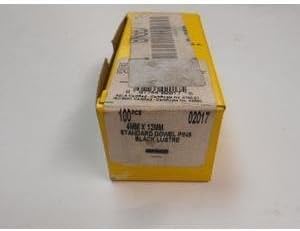 OALLEN 38174/02017 4MM X 12MM STANDARD DOWEL PINS, BLACK LUSTRE, 100 PER BOX