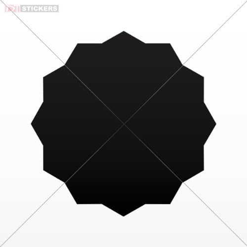 Decal Stickers Vinyl Size: 5 X 5 Inches Black