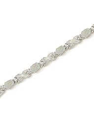 10kt Yellow Gold Oval Opal and Diamond Bracelet