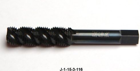 REGAL CUTTING TOOLS - 008540 - 1/2 X 20 NF HSG H3 3 FLUTE 52 DSEGREE SPIRAL BOTTOM TAP STEAM OXIDED MADE IN USA