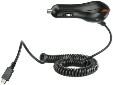 LG Access LTE / L31G - Premium 1A (1100 mAh Output) Micro USB Car Charger + ATOM LED Keychain Flashlight