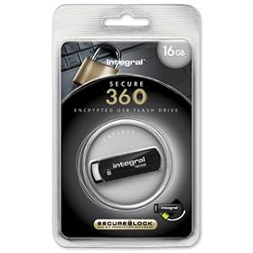 Integral Secure 360 - USB flash drive - 16 GB - USB 2.0 - stylish black