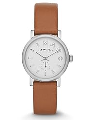 Marc by Marc Jacobs MBM1270 Baker Mini silver tone Tan Leather Watch