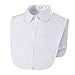 ANZERMIX Womens Detachable Blouse Half Shirts (Round-White,One Size)