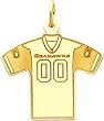14K Gold NFL Seattle Seahawks Football Jersey Charm