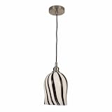 Checkolite Coffee Stripe 1 Light Pendant
