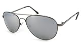 UrbanSpecs Sunglasses - Classics - Mirrored Aviator / Frame: Gold Lens: Silver Mirror