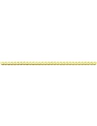 14K Gold 2.4mm Beveled Curb Chain 16"
