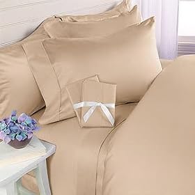 PERCALE - 600 Thread Count Egyptian Cotton Duvet Set & 2 Shams, California King, Beige