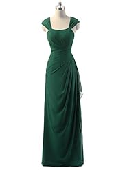 A-line Sweetheart Chiffon Keyhole Floor Length Homecoming Dress/Bridesmaid Dress 