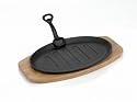 Cast Iron Sizzler with Wooden Base