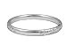 Infant & Baby Jewelry - Silver 4 1/2 In Floral Inlay Bangle Bracelet