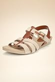 Footglove Fashion Leather Wide Fit Triple Straps Sandals [T02-6543W-S]
