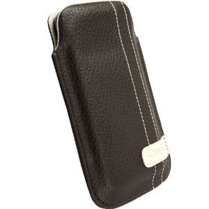 Krusell Gaia Leder Etui Tasche f&uuml;r HTC Desire S braun