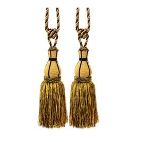 Pair of Gold and Black Alexandra Tassels