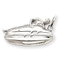 14k White Gold Surfer Charm