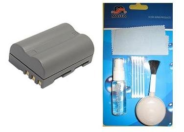 Superior Quality Replacement Battery for Specific Digital Camera and Camcorder Models / Compatible with NIKON EN-EL3E, D100, D200, D50, D70, D700, D70s, D80 - Includes Camera/Lens Ceaning Kit