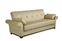 Urban Lounge New Hampshire Convertible Sofa, Bone Microsuede