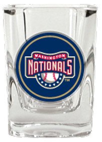 WASHINGTON NATIONALS SQUARE OFFICIAL 2oz SHOT GLASS