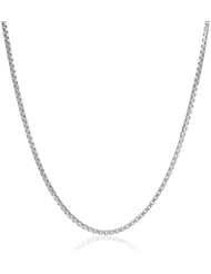 Sterling Silver Italian Diamond-Cut Box Chain Necklace