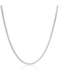 Sterling Silver Italian Diamond-Cut Box Chain Necklace