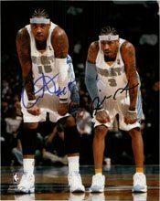 Nuggets, Denver (Carmelo Anthony / Allen Iverson) Autographed/Hand Signed 8x10 Photo By Carmelo Anth