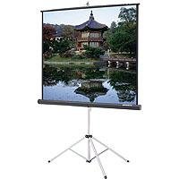 Buy Da-Lite With Keystone Eliminator Da-Lite Picture King Tripod Projection Screen with Black Carpeted Housing, 84" x 84", 119" Diagonal, High Power Surface