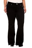 Torrid Plus Size Vigoss - Lurex Stitch Stretch Black Bootleg Jeans